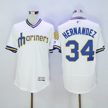 Felix Hernandez Seattle Mariners white jersey