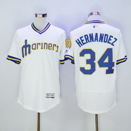 Felix Hernandez Seattle Mariners white jersey