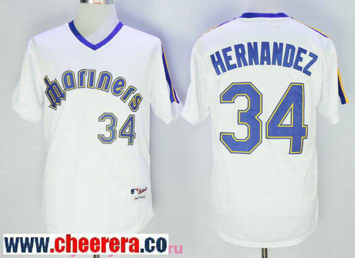 Felix Hernandez Seattle Mariners white jersey