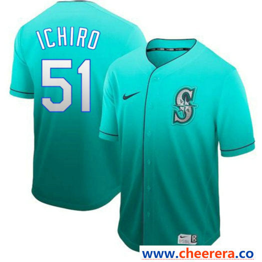 Ichiro Suzuki Seattle Mariners aqua jersey