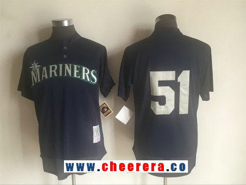 Randy Johnson Seattle Mariners navy Throwback jersey