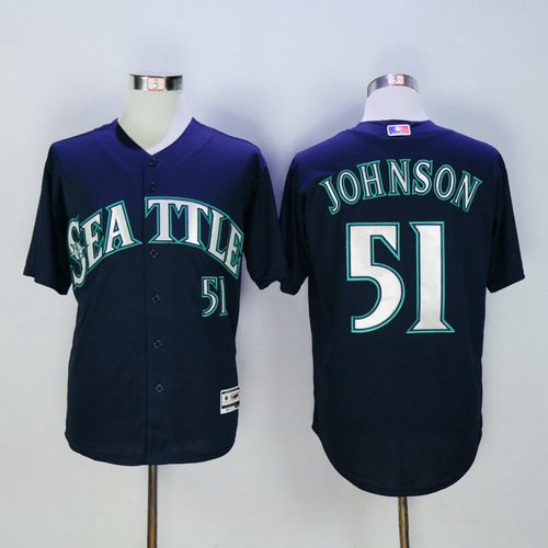 Randy Johnson Seattle Mariners navy jersey