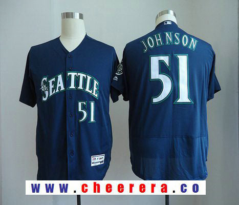 Randy Johnson Seattle Mariners navy jersey