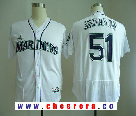 Randy Johnson Seattle Mariners white Home jersey
