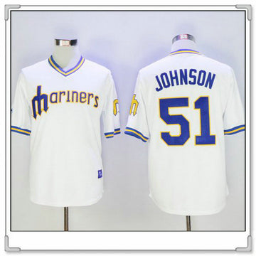 Randy Johnson Seattle Mariners white Cooperstown jersey