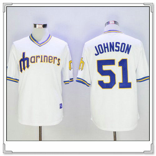 Randy Johnson Seattle Mariners white Cooperstown jersey