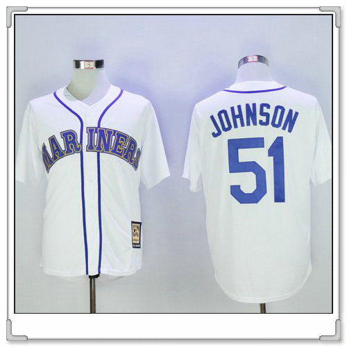 Randy Johnson Seattle Mariners white Cooperstown jersey
