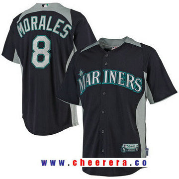 Kendrys Morales Majestic Seattle Mariners navy jersey