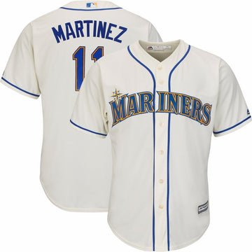 Coach Edgar Martinez Seattle Mariners cream jersey