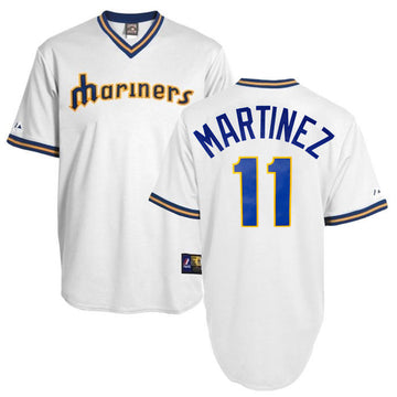 Coach Edgar Martinez Seattle Mariners white jersey