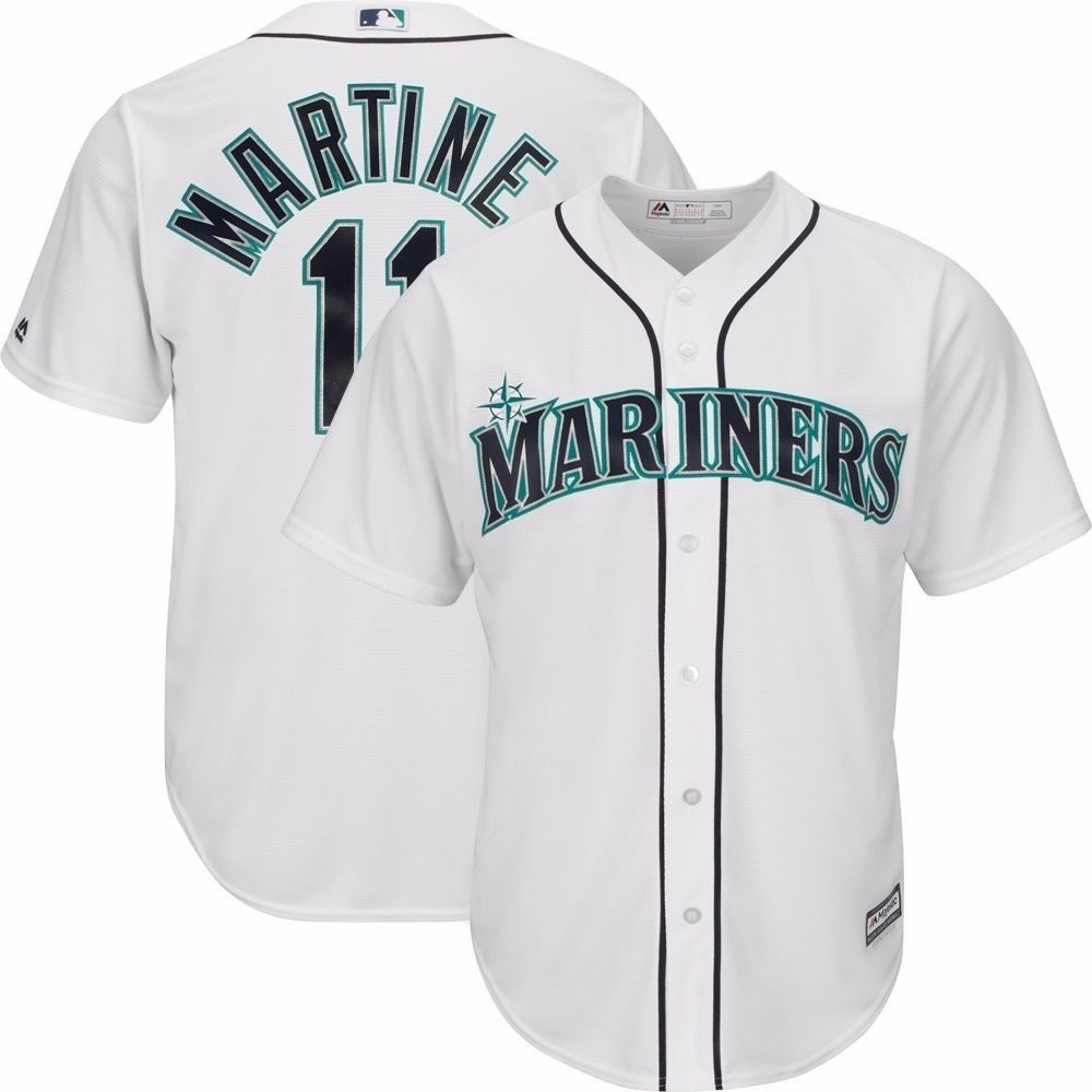 Coach Edgar Martinez Seattle Mariners white Home jersey
