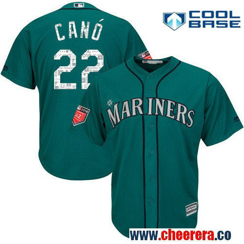 Robinson Cano Majestic Seattle Mariners aqua jersey
