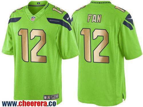 Fan Seattle Seahawks green Color Rush jersey