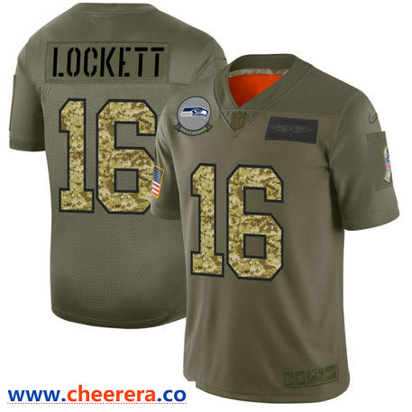 Tyler Lockett Seattle Seahawks olive Salute To Service jersey