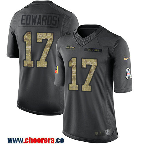Braylon Edwards Seattle Seahawks black Salute To Service jersey