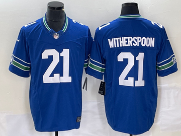 Artie Burns Seattle Seahawks royal Vapor jersey