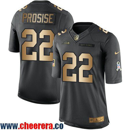 C. J. Prosise Seattle Seahawks anthracite Salute To Service jersey