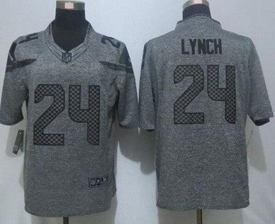 Marshawn Lynch Nike Seattle Seahawks gray Limited jersey