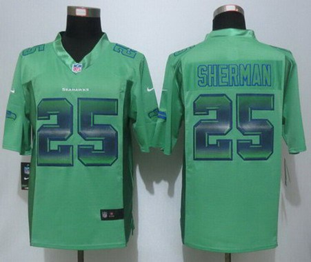 Richard Sherman Seattle Seahawks green Fashion jersey