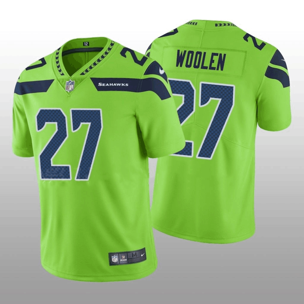 Tariq Woolen Seattle Seahawks green Vapor jersey
