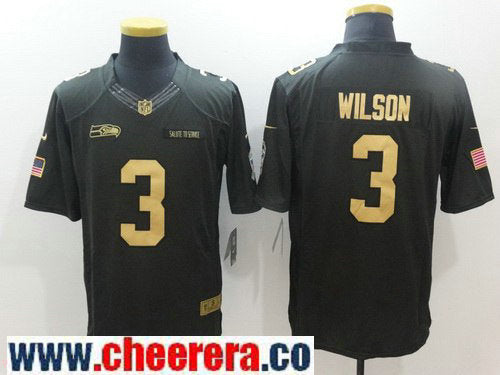 Russell Wilson Seattle Seahawks anthracite Salute To Service jersey