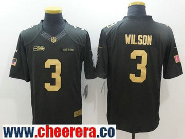 Russell Wilson Seattle Seahawks anthracite Salute To Service jersey