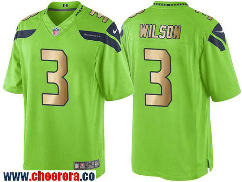 Russell Wilson Seattle Seahawks green Color Rush jersey