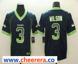 Russell Wilson Seattle Seahawks navy Color Rush jersey
