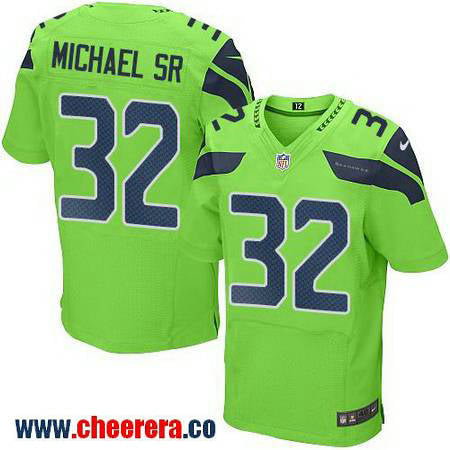 Christine Michael Sr Seattle Seahawks green Game jersey