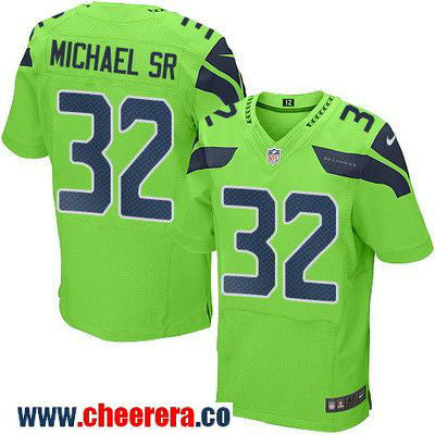 Christine Michael Sr Seattle Seahawks green Color Rush jersey