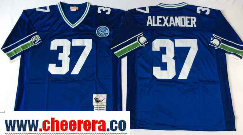 Shaun Alexander Seattle Seahawks royal Throwback jersey