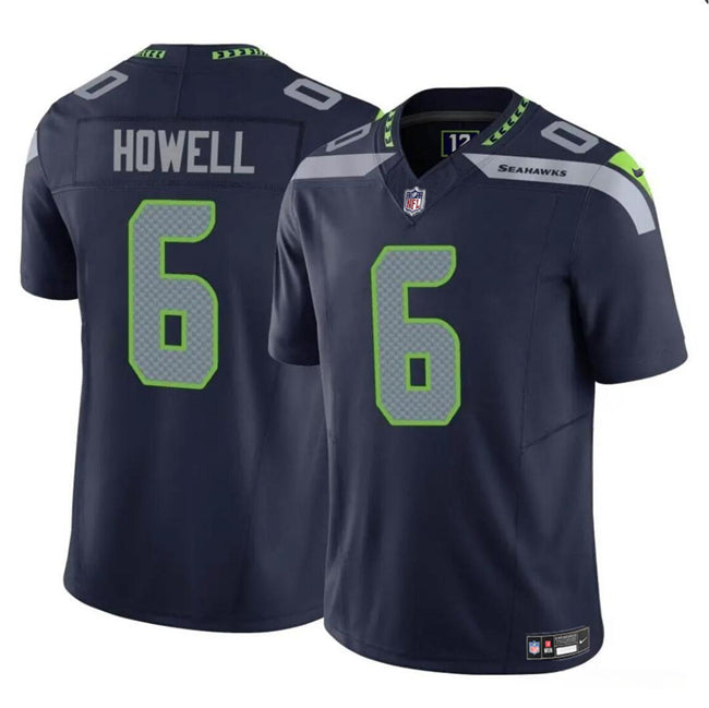 Sam Howell Seattle Seahawks navy Vapor jersey
