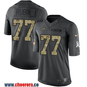 Ahtyba Rubin Seattle Seahawks black Salute To Service jersey