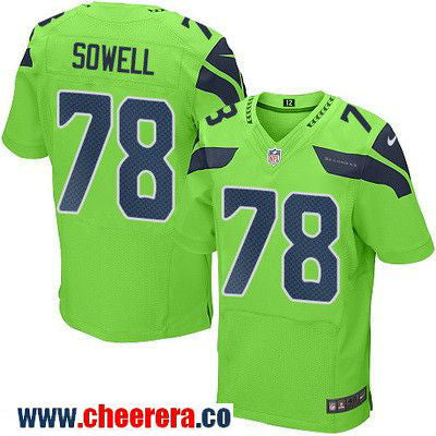 Bradley Sowell Seattle Seahawks green Color Rush jersey