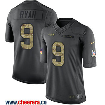 Jon Ryan Seattle Seahawks black Salute To Service jersey