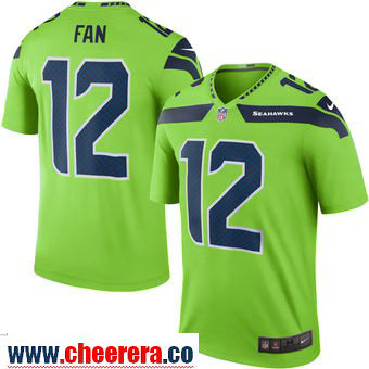 Fan Nike Seattle Seahawks green Color Rush jersey