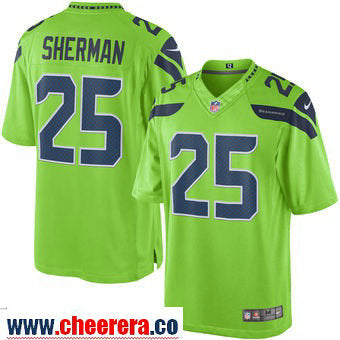 Richard Sherman Nike Seattle Seahawks green Color Rush jersey
