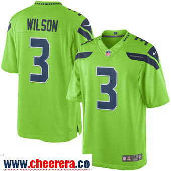 Russell Wilson Nike Seattle Seahawks green Color Rush jersey