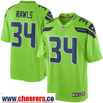 Thomas Rawls Nike Seattle Seahawks green Color Rush jersey
