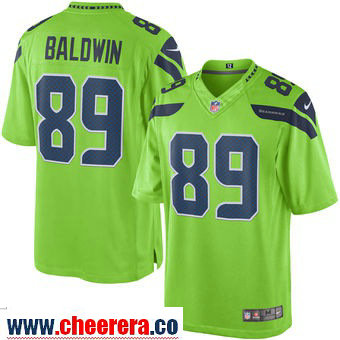 Doug Baldwin Nike Seattle Seahawks green Color Rush jersey