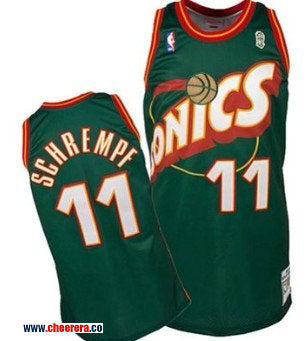 Detlef Schrempf Oklahoma City Thunder green Throwback jersey