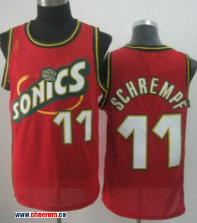 Detlef Schrempf Oklahoma City Thunder red Throwback jersey