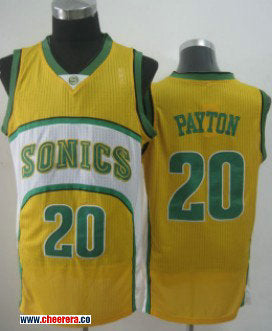 Gary Payton Oklahoma City Thunder yellow jersey