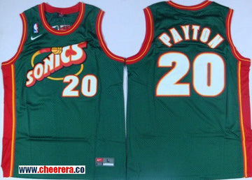 Gary Payton Oklahoma City Thunder green jersey