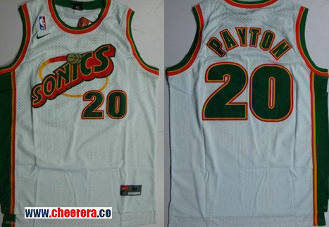 Gary Payton Oklahoma City Thunder white jersey