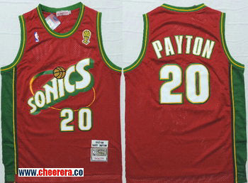 Gary Payton Oklahoma City Thunder red Throwback jersey