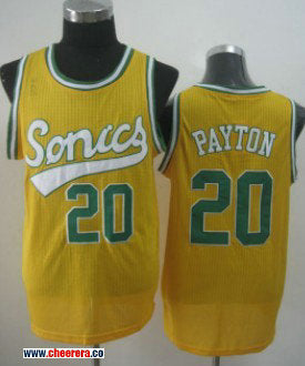 Gary Payton Oklahoma City Thunder yellow jersey