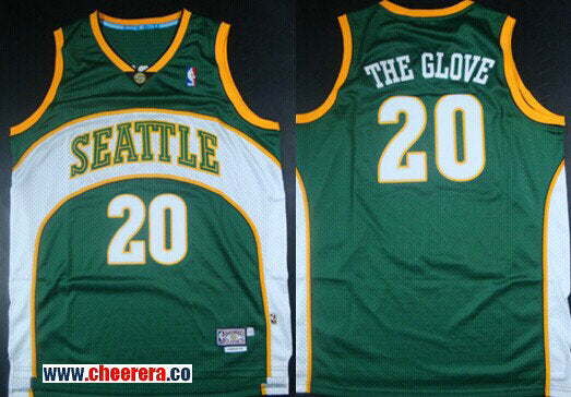 The Glove Nickname Oklahoma City Thunder green Throwback jersey