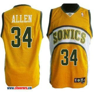 Ray Allen Oklahoma City Thunder yellow jersey