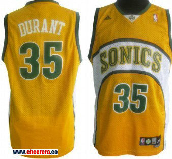 Kevin Durant Oklahoma City Thunder yellow jersey